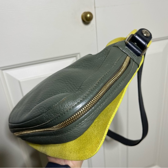 Furla 3 way bag in neon green and olive green - Picture 6 of 12